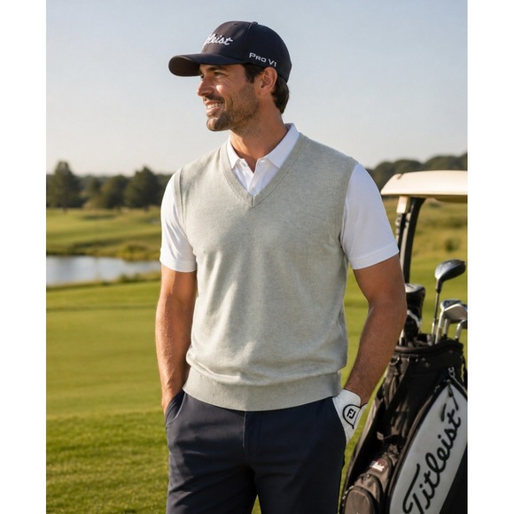 Eddie Bauer Other - Eddie Bauer Mens LT Large Tall V-Neck Sweater Vest Golf Casual Lightweight